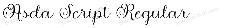 Asda Script Regular字体转换 Asda Script Regular字体转换